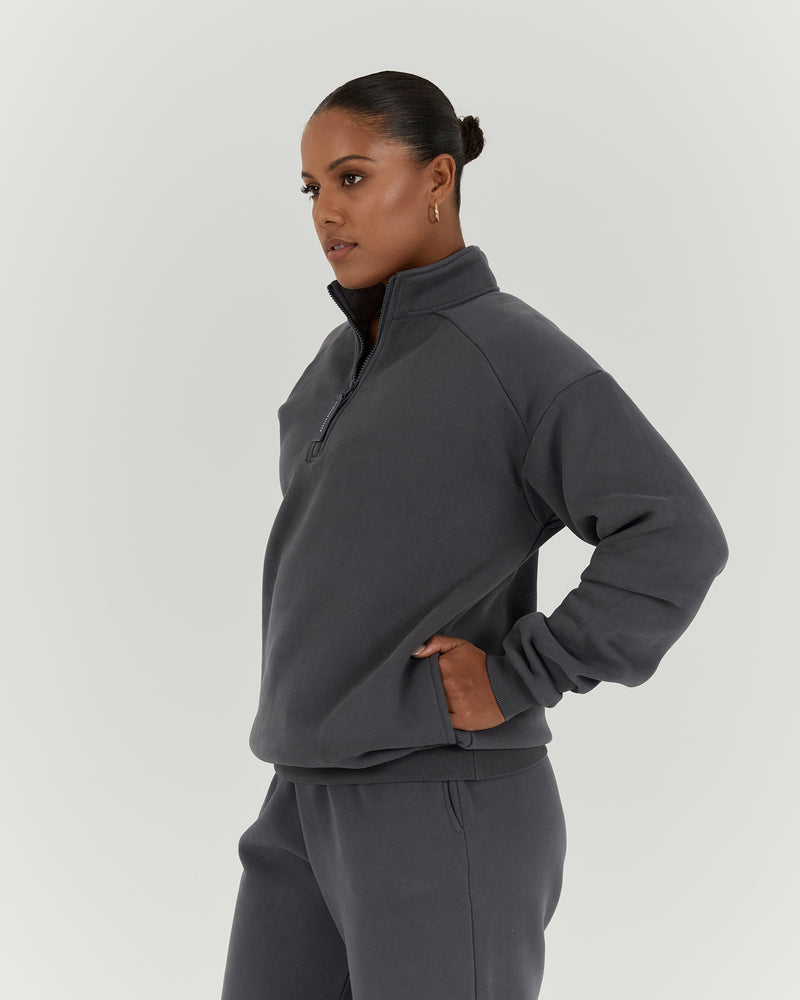 QUARTER ZIP JUMPER - MINERAL