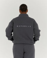 QUARTER ZIP JUMPER - MINERAL