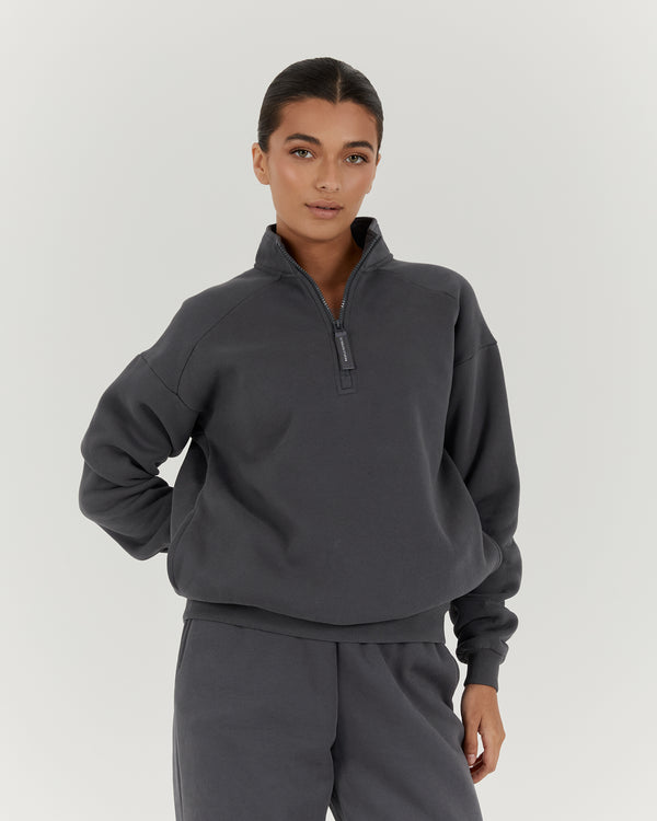 SPORTS 1/4 ZIP JUMPER - MINERAL