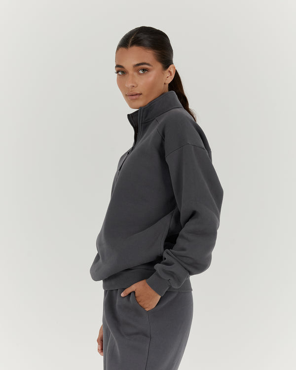 SPORTS 1/4 ZIP JUMPER - MINERAL