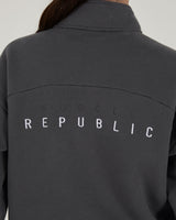 QUARTER ZIP JUMPER - MINERAL