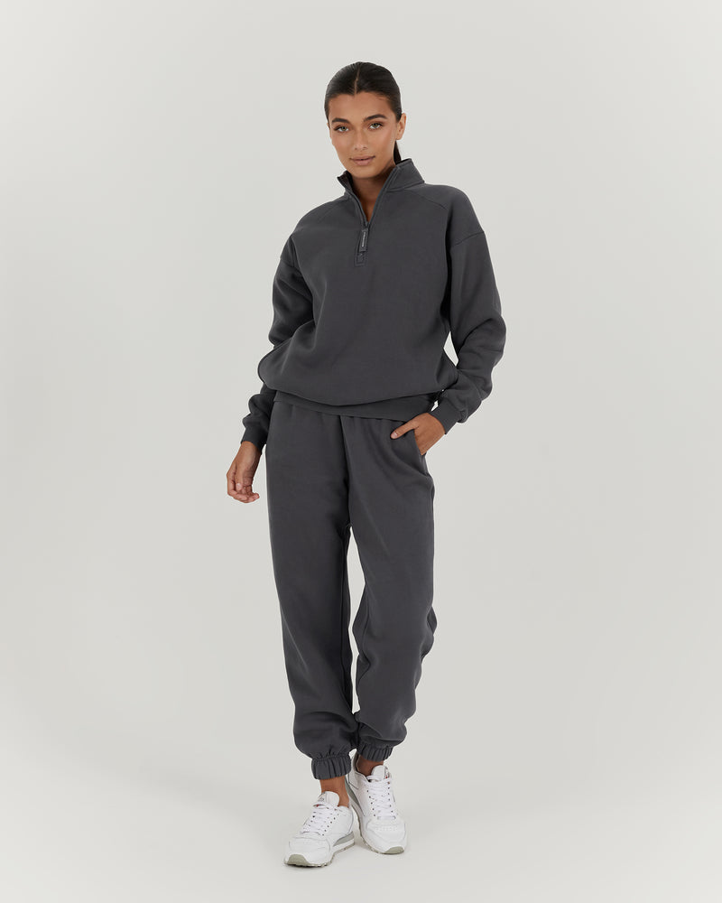 QUARTER ZIP JUMPER - MINERAL
