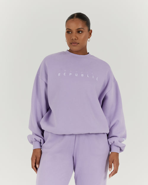 OVERSIZED CREW - LAVENDER