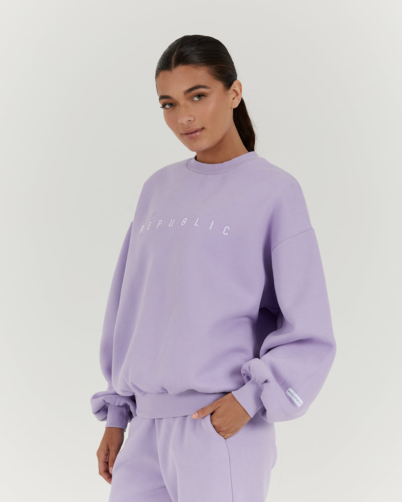 OVERSIZED CREW - LAVENDER