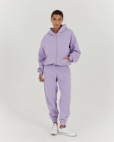 OVERSIZED ZIP UP HOODIE - LAVENDER