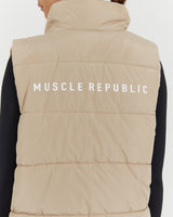 ELEMENTAL PUFFER VEST - BEIGE