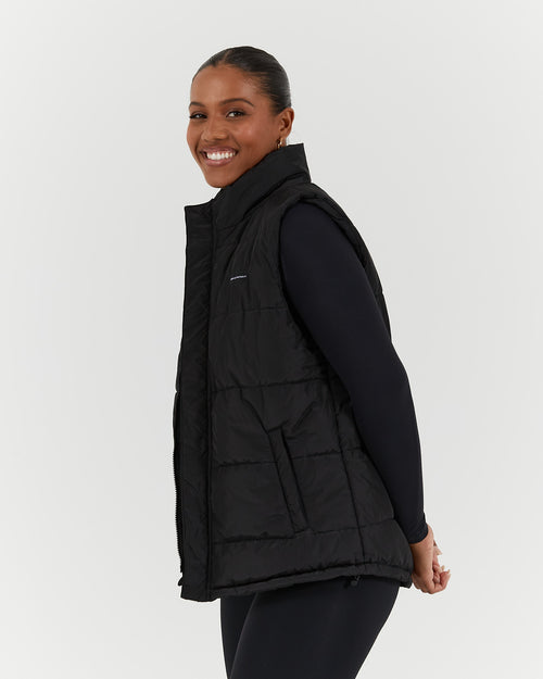 ELEMENTAL PUFFER VEST - BLACK