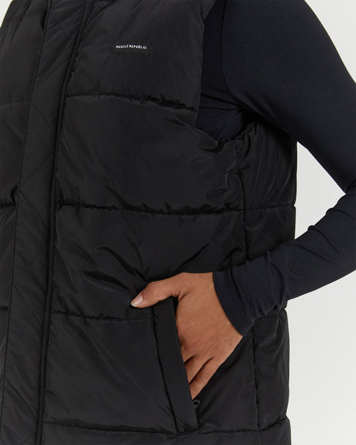 ELEMENTAL PUFFER VEST - BLACK