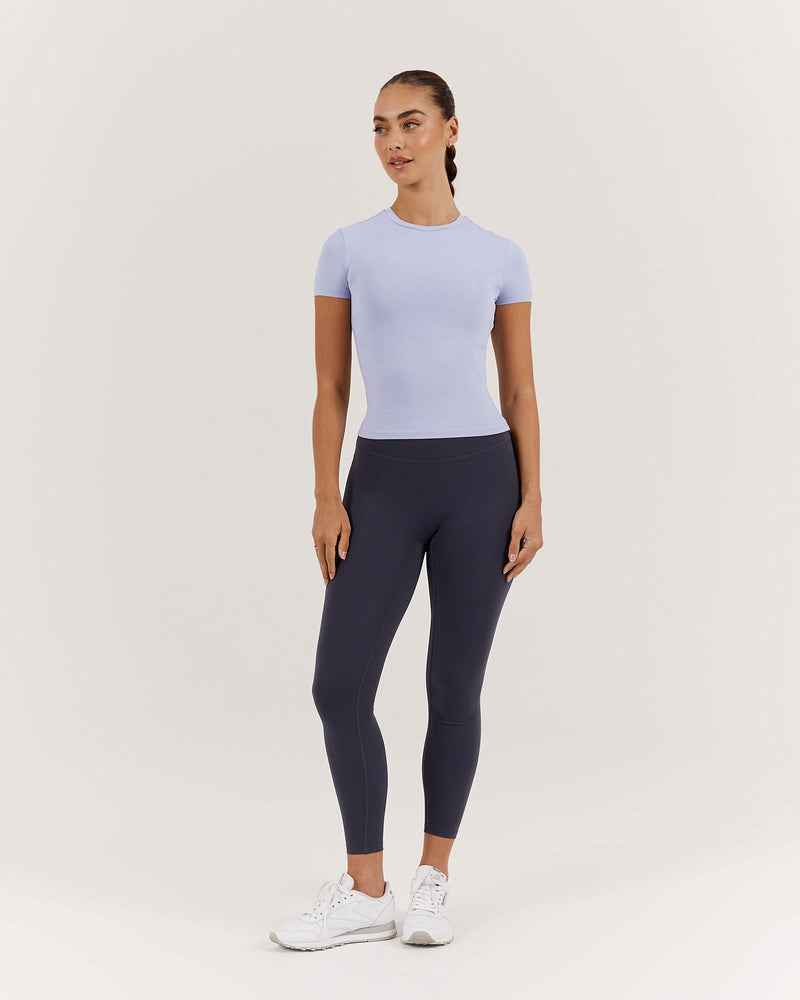 ATHLEISURE TOP - POWDER BLUE