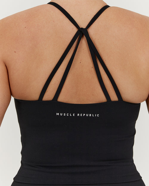 LUXE KELSEY TOP - BLACK