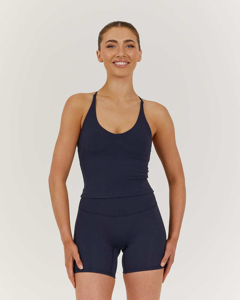 LUXE KELSEY TOP - DEEP NAVY