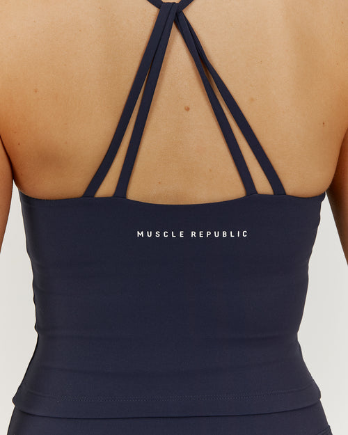 LUXE KELSEY TOP - DEEP NAVY