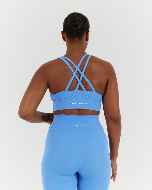LUXE STRAPPY BRA - AERIAL BLUE