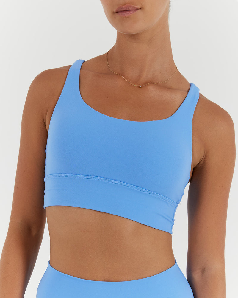 LUXE STRAPPY BRA - AERIAL BLUE
