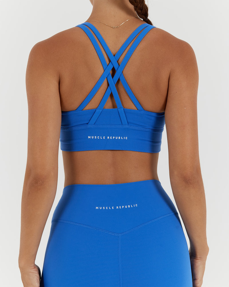 LUXE STRAPPY BRA - COBALT