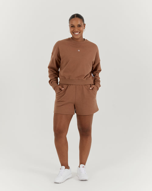 LEISURE CREW JUMPER - MOCHA