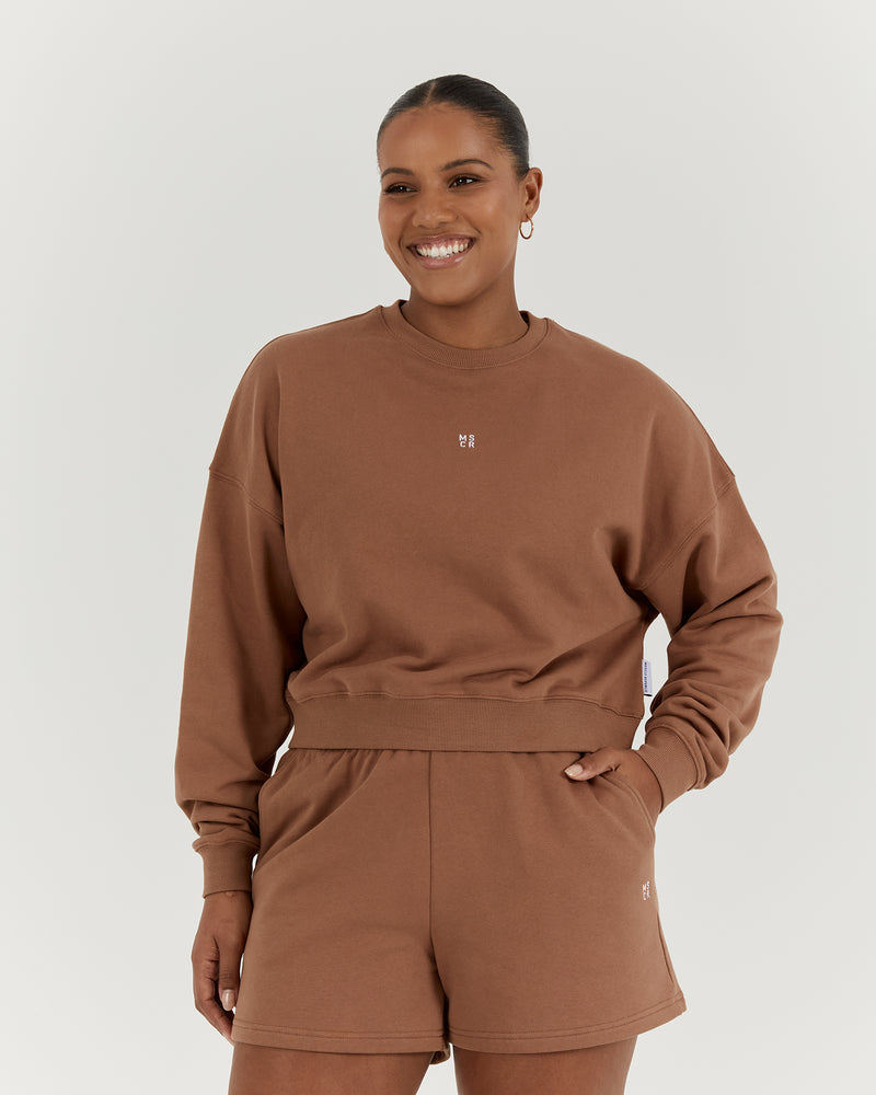 LEISURE CREW JUMPER - MOCHA