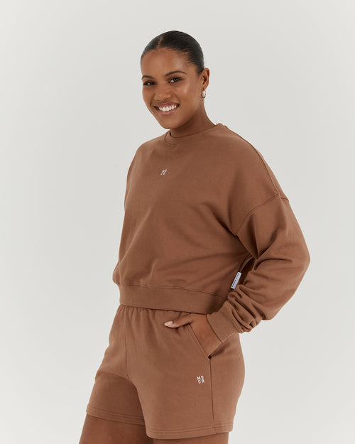 LEISURE CREW JUMPER - MOCHA