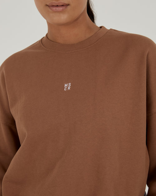 LEISURE CREW JUMPER - MOCHA