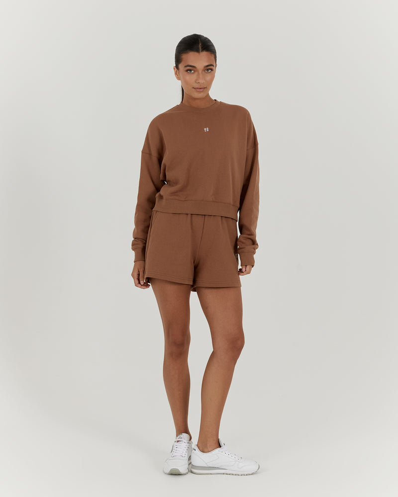 LEISURE CREW JUMPER - MOCHA