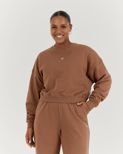 LEISURE CREW JUMPER - MOCHA