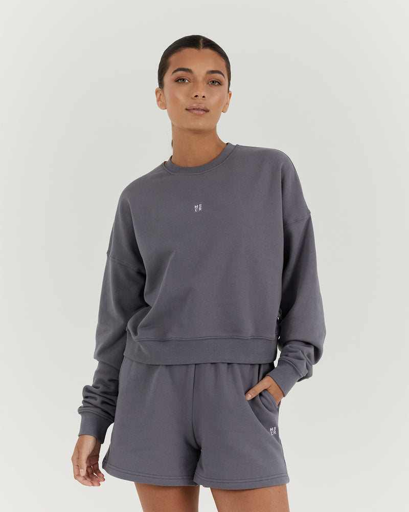 LEISURE CREW JUMPER - SHADOW