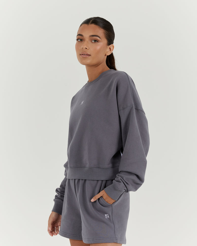 LEISURE CREW JUMPER - SHADOW