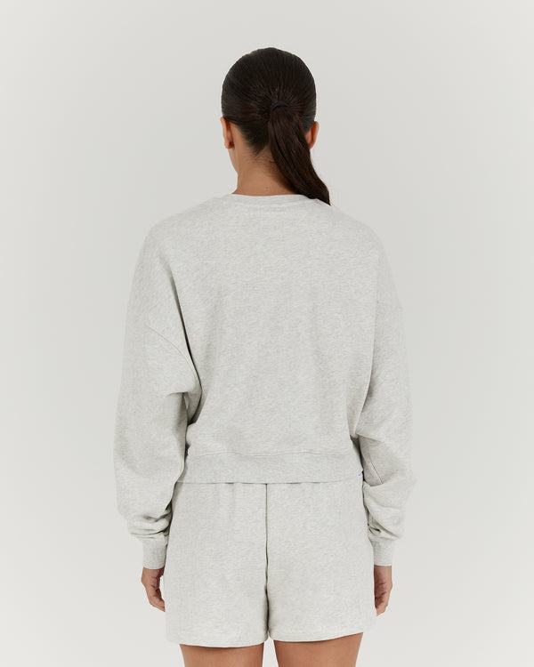 LEISURE CREW JUMPER - ICE GREY