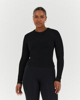 STANCE RIBBED LONG SLEEVE TOP - BLACK