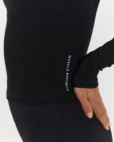 STANCE RIBBED LONG SLEEVE TOP - BLACK