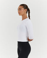 STANCE RIBBED LONG SLEEVE TOP - WHITE