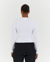 STANCE RIBBED LONG SLEEVE TOP - WHITE