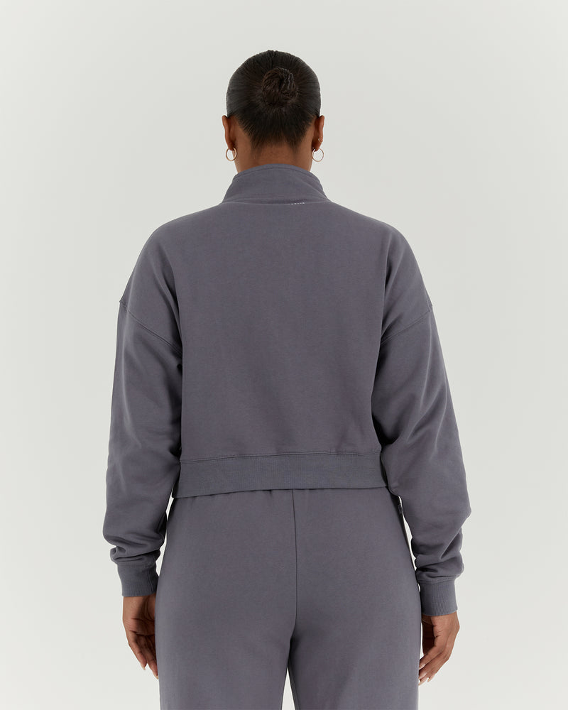 LEISURE 1/4 ZIP JUMPER - SHADOW