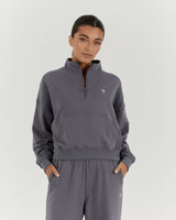 LEISURE 1/4 ZIP JUMPER - SHADOW