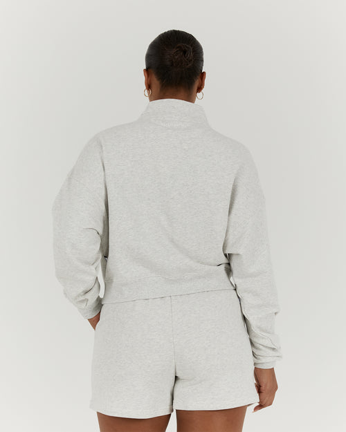 LEISURE 1/4 ZIP JUMPER - ICE GREY