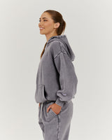 FADED OVERSIZED HOODIE - FADED GREY