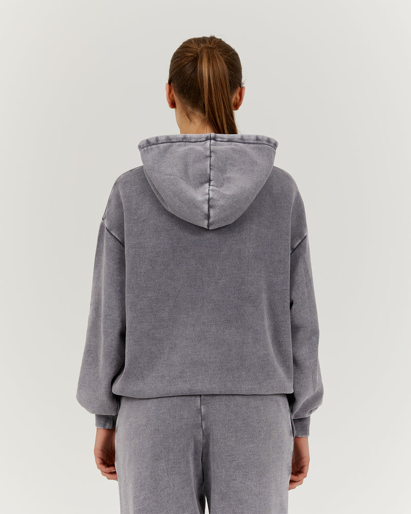 FADED OVERSIZED HOODIE - FADED GREY