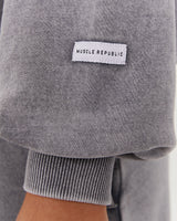 FADED OVERSIZED HOODIE - FADED GREY