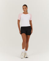 LEGACY SHORT SLEEVE - WHITE PINK