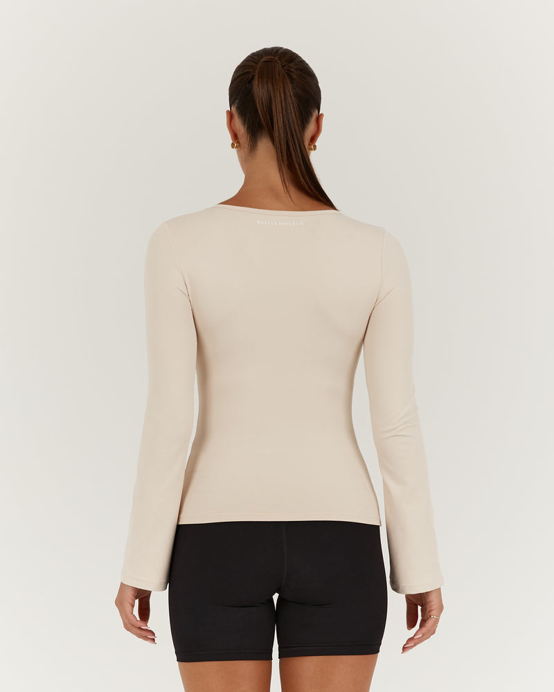 REFORM FLARE SLEEVE TOP - CREME