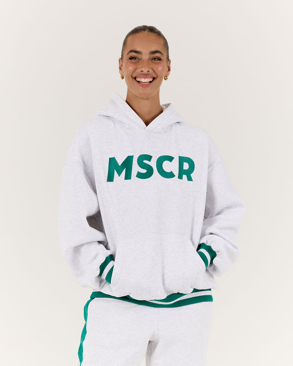HERITAGE OVERSIZED HOODIE - SNOW GREY