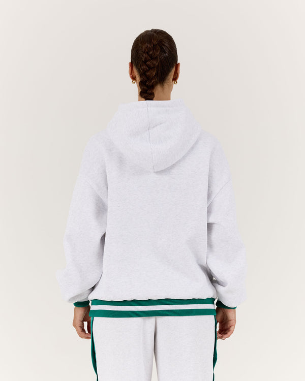 HERITAGE OVERSIZED HOODIE - SNOW GREY