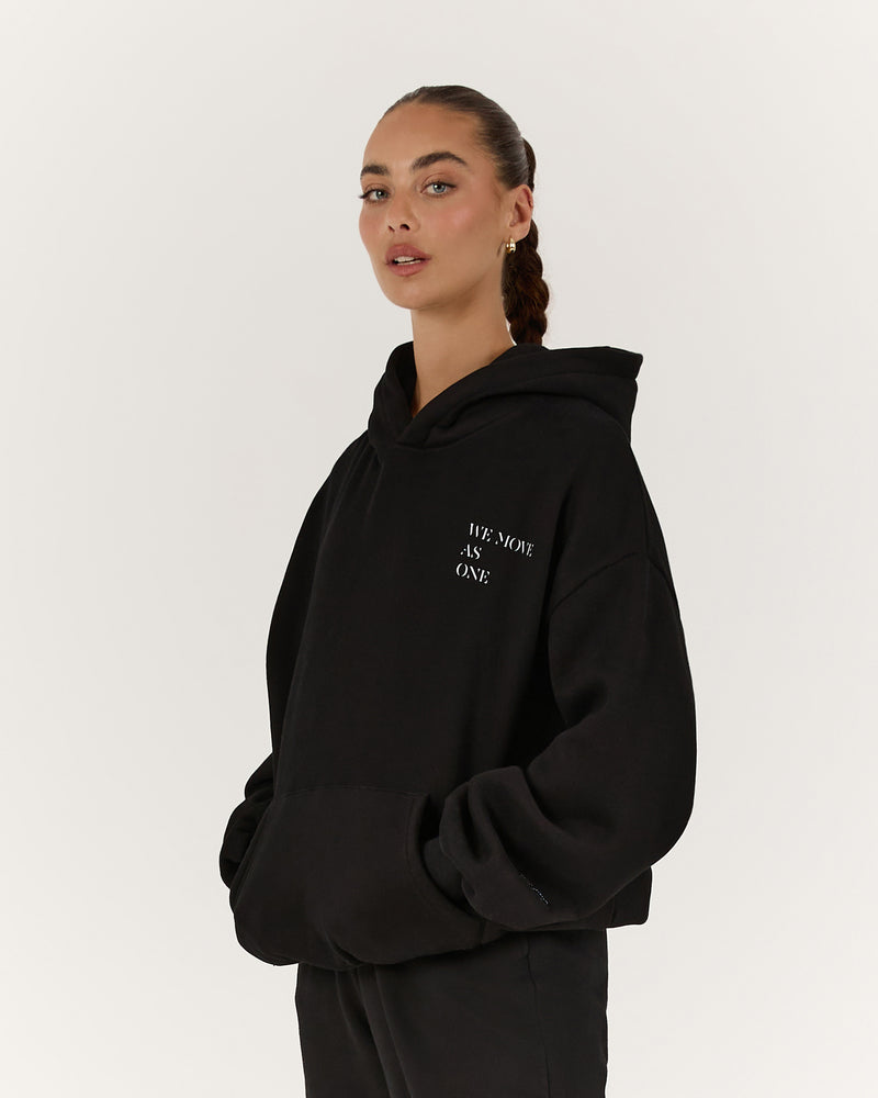 WE MOVE AS ONE HOODIE - BLACK