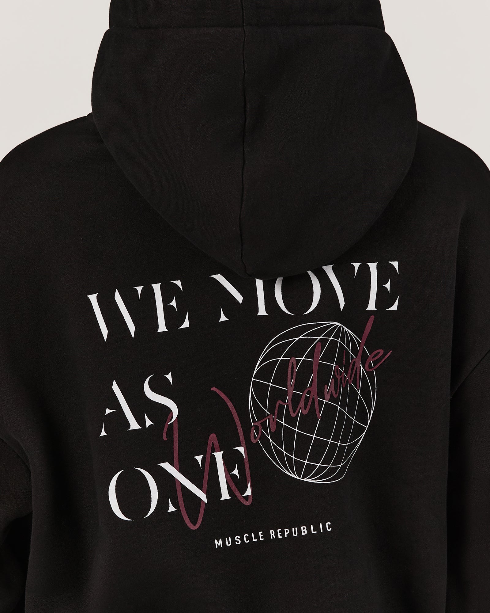 WE MOVE AS ONE HOODIE BLACK – MUSCLE REPUBLIC