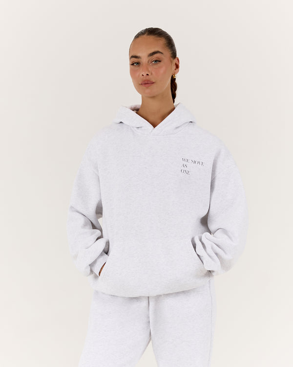 WE MOVE AS ONE HOODIE - SNOW GREY