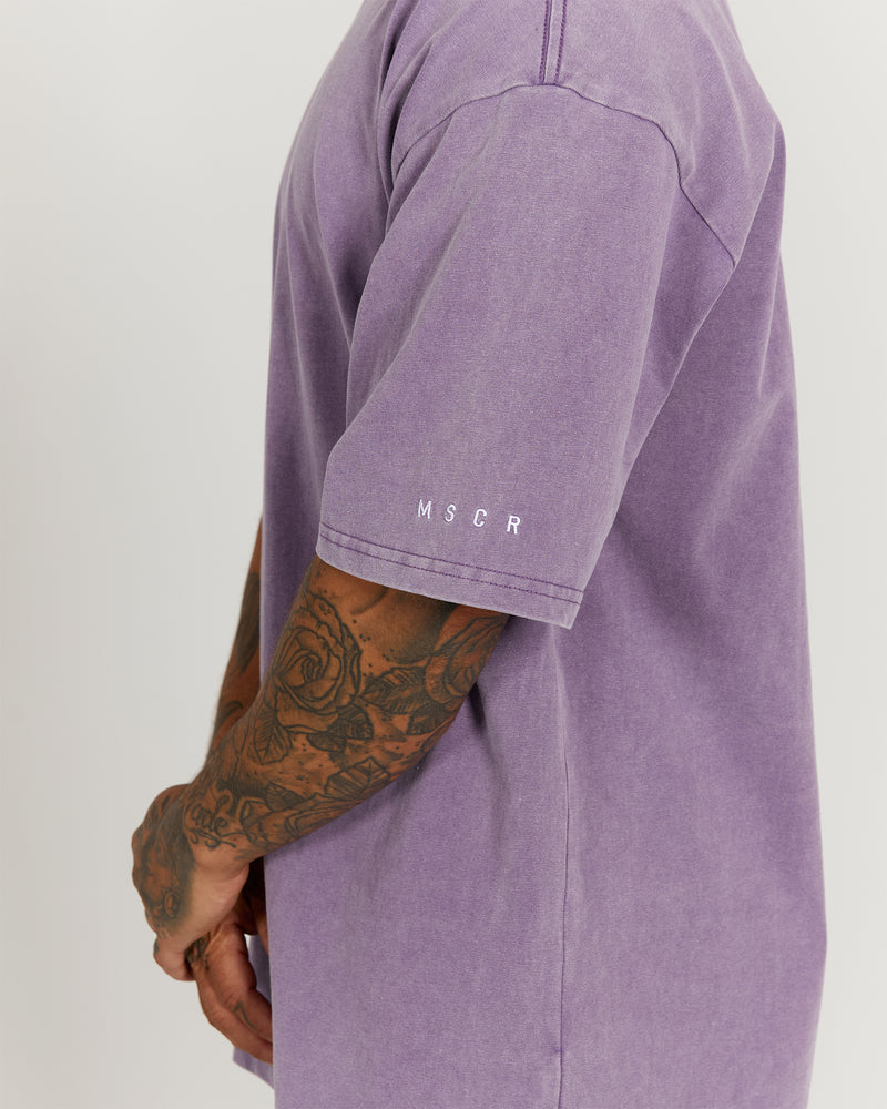 MEN'S OVERSIZED TEE - WASHED LILAC