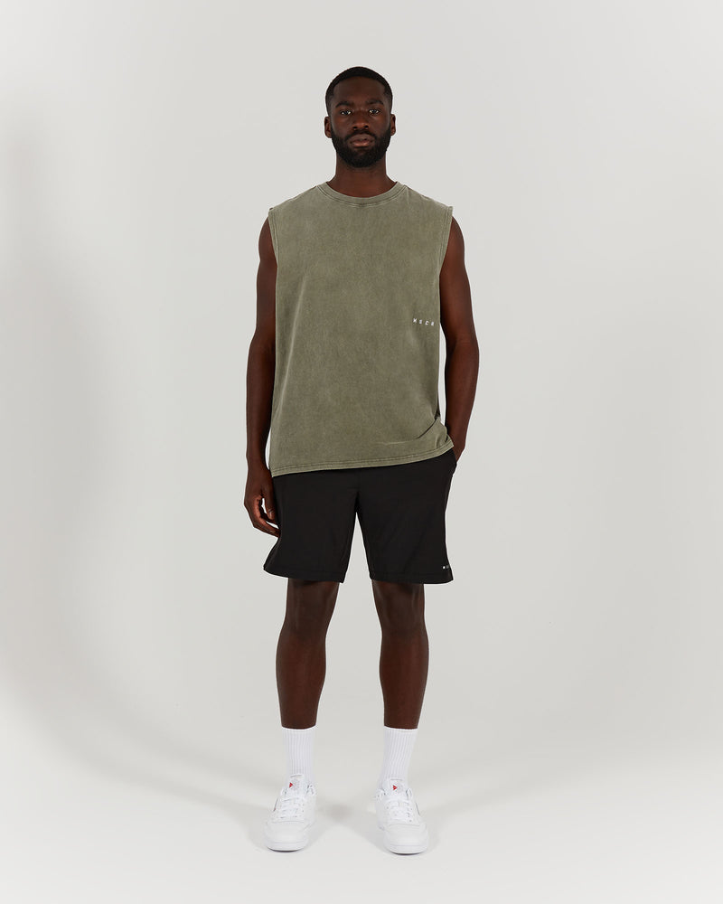 MEN'S OVERSIZED TANK - WASHED KHAKI
