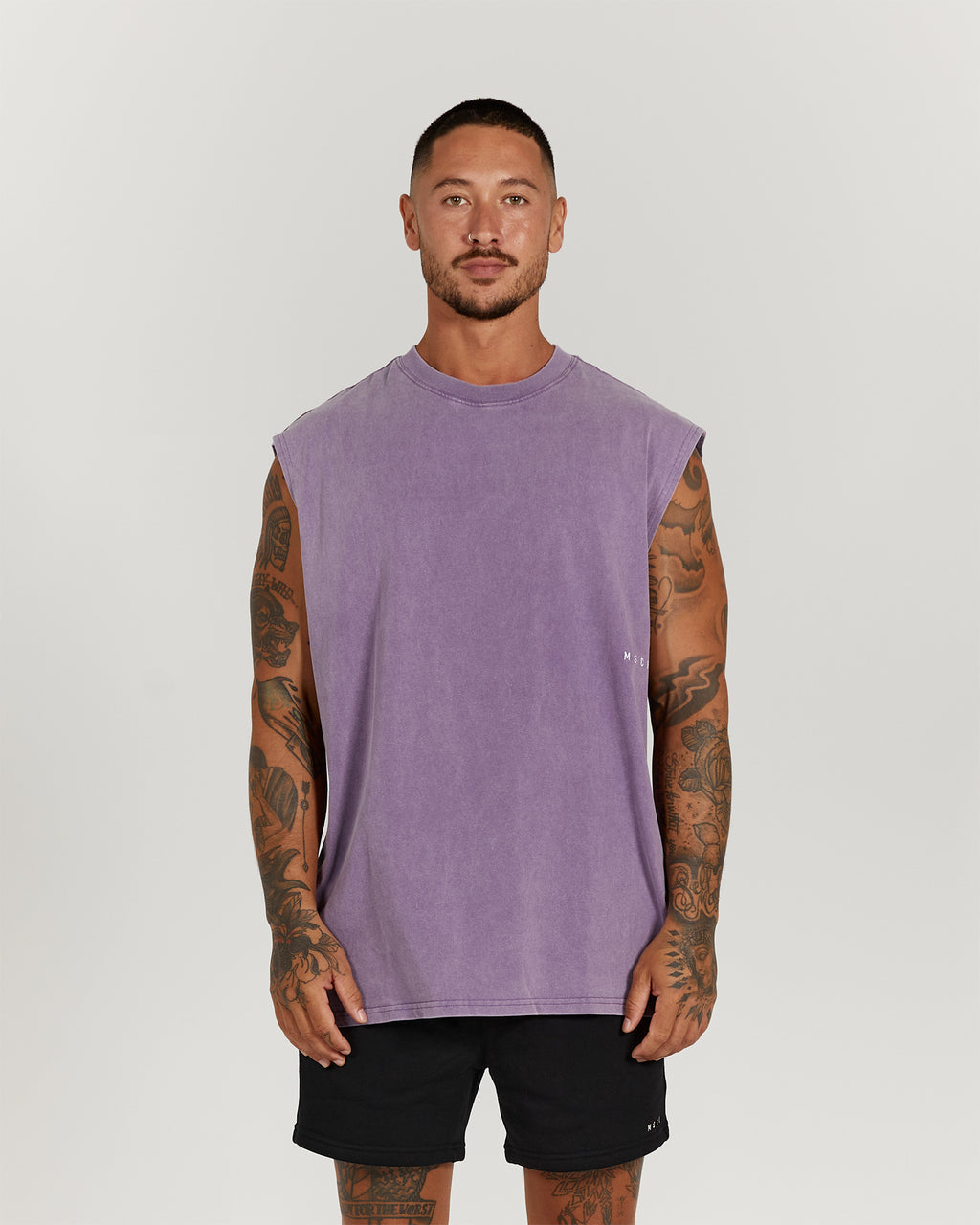 MEN'S OVERSIZED TANK - WASHED GREY – MUSCLE REPUBLIC