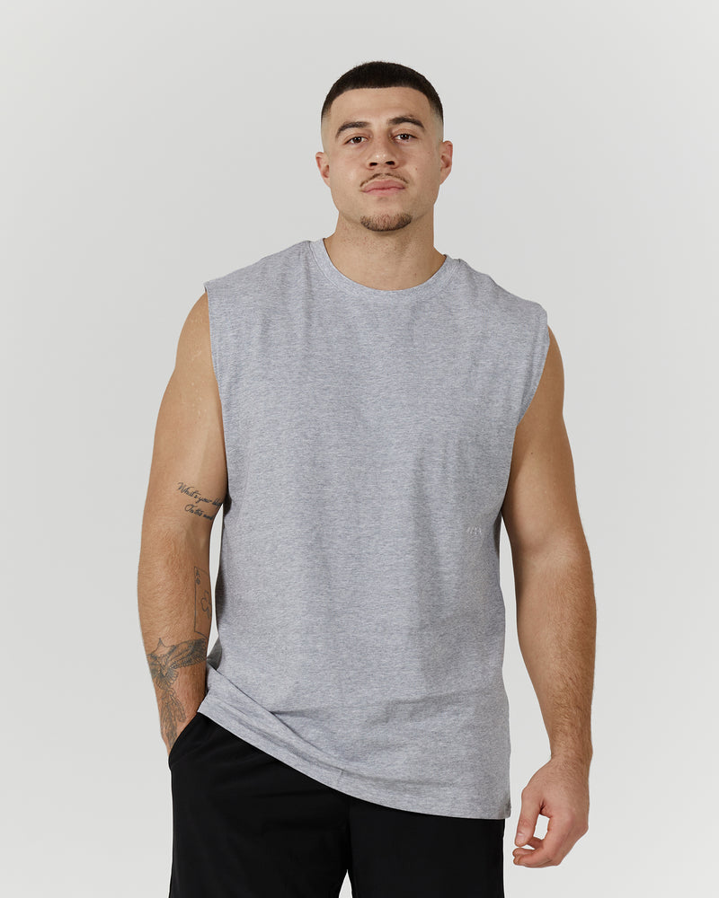 LIGHTWEIGHT OVERSIZED TANK - VARSITY GREY