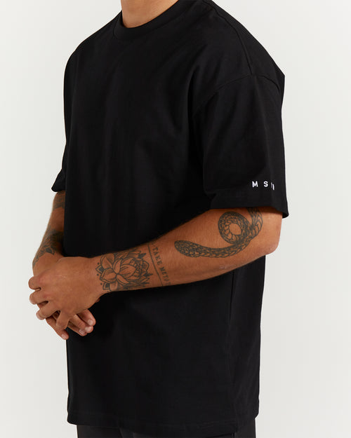 LIGHTWEIGHT OVERSIZED TEE - BLACK